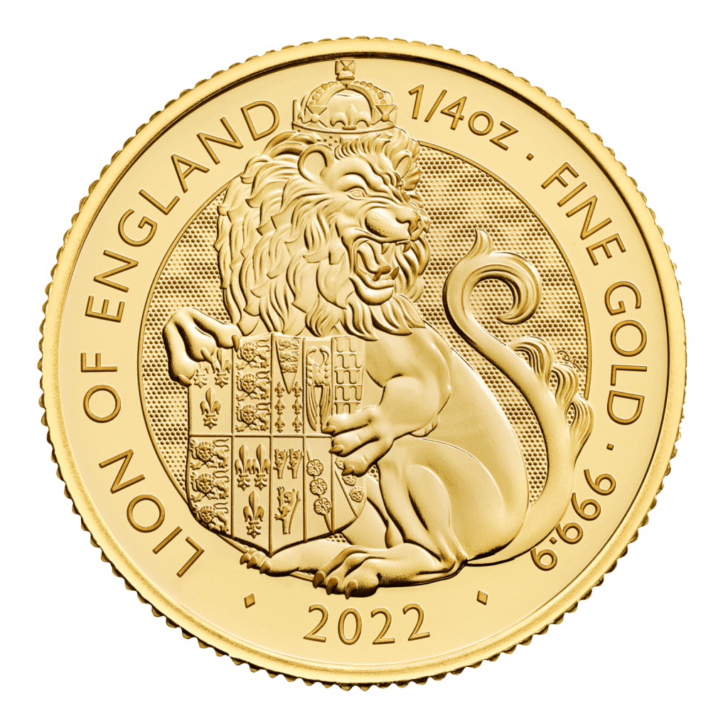 2022 The Lion of England - Tudor Beasts 1/4oz Gold coin