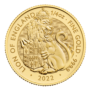 2022 The Lion of England - Tudor Beasts 1/4oz Gold coin