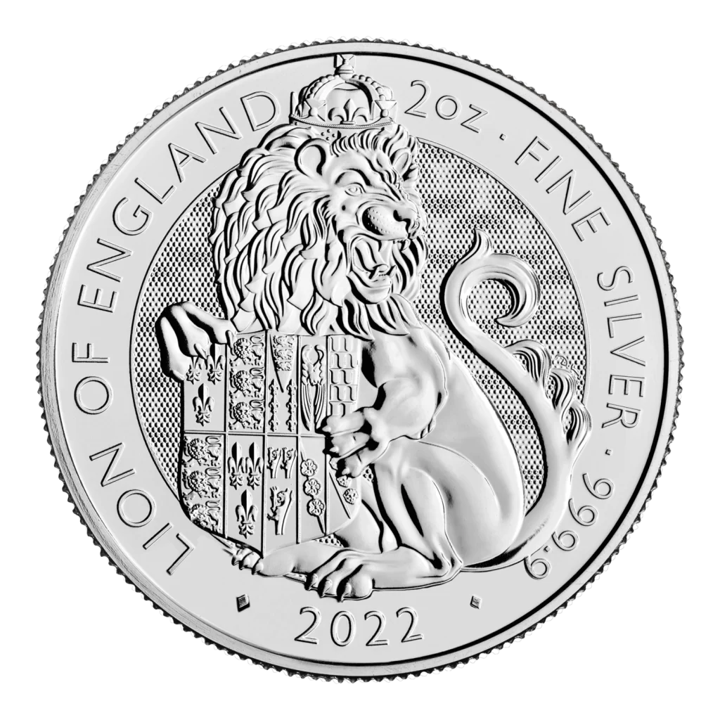 Silver Tudor Lion coin