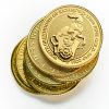 1oz Gold White Greyhound of Richmond Queen's Beast - Full tube of 10 coins