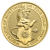1oz Gold White Lion of Mortimer Queen's Beast