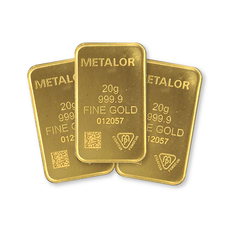 Bundle of 3 x Metalor 20g Gold Bars Special Offer Physical Gold