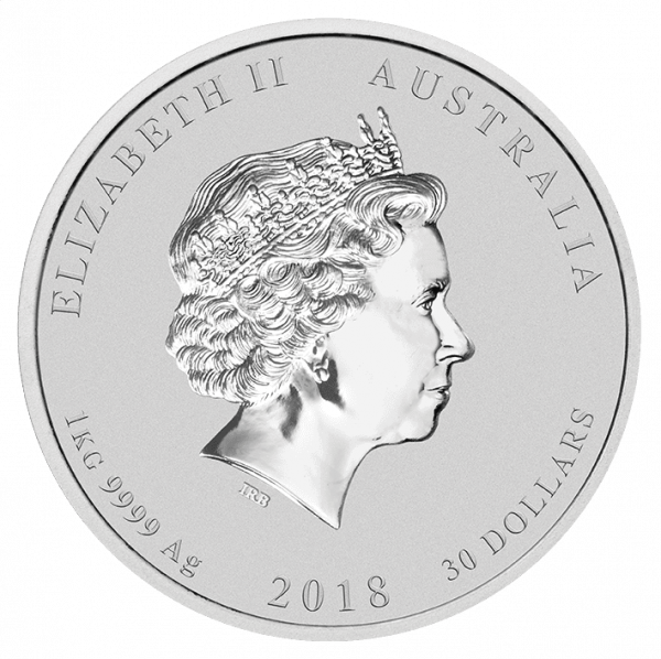 1 Kilo Silver Lunar II Dog 2018