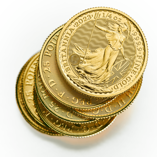 Gold Britannia Coin Stack