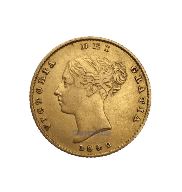Victoria Young Head Shield Back Half Sovereign