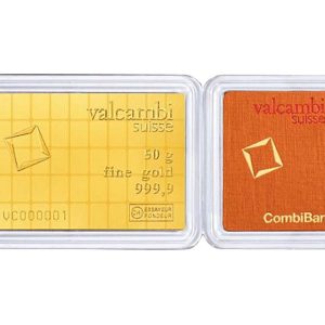 Valcambi 50g gold CombiBar