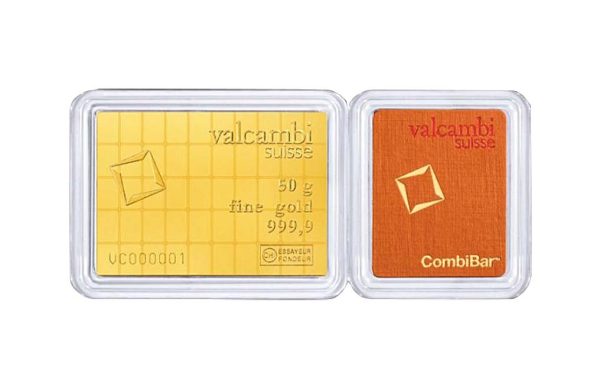 Valcambi 50g gold CombiBar