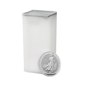 2024 King Charles III Silver Britannia 25 coin tube