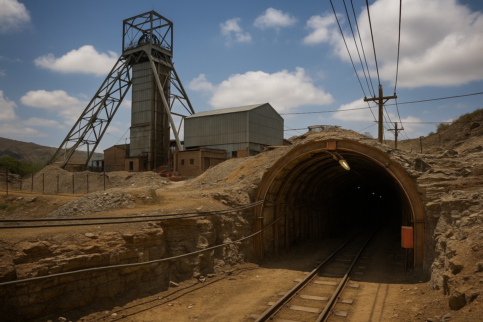Underground mining like that found in Bushveld Igneous Complex, South Africa