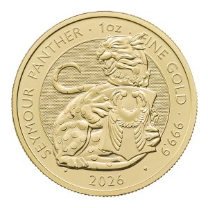 2026 Royal Tudor Beasts Seymour Panther 1oz gold coin reverse