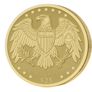 2026 Freedom Liberty Eagle 0.25oz Gold Coin issued by Ascension Island reverse