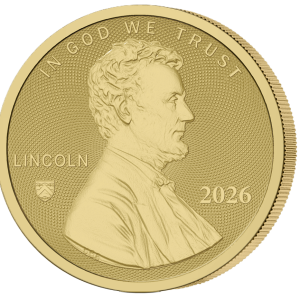 2026 Lincoln Eagle 0.25oz Gold Coin featuring Abraham Lincoln obverse