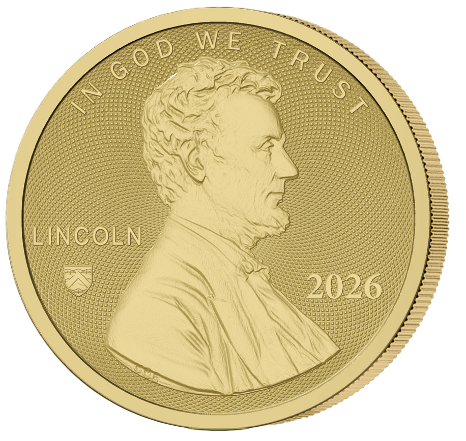 2026 Lincoln Eagle 0.25oz Gold Coin featuring Abraham Lincoln obverse