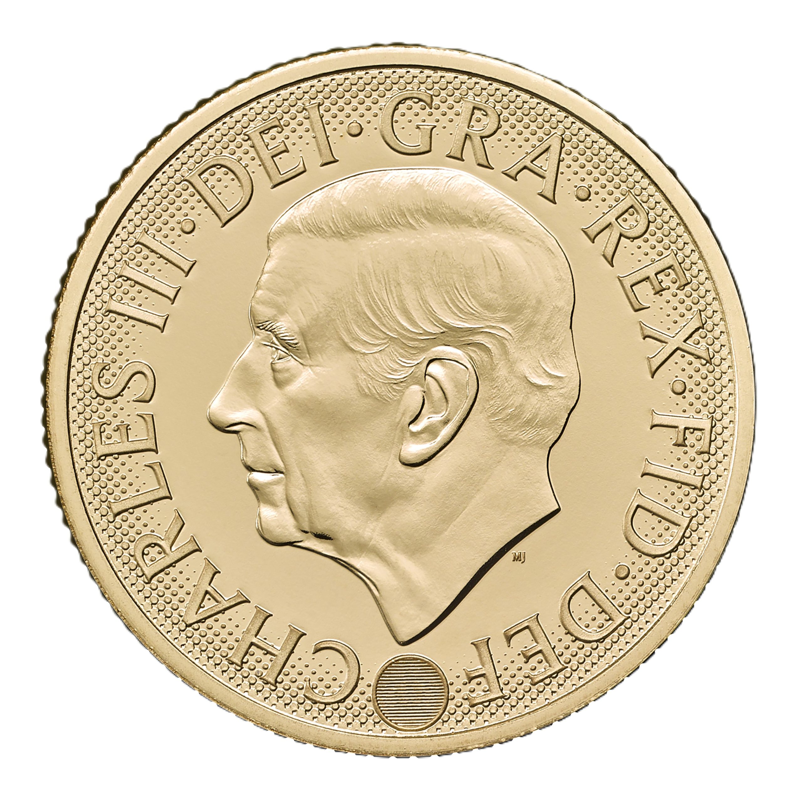 2027 Gold Sovereign coin obverse featuring King Charles III